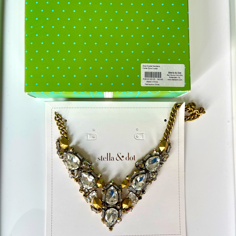 Stella & Dot ZORA Crystal Statement Necklace NIB